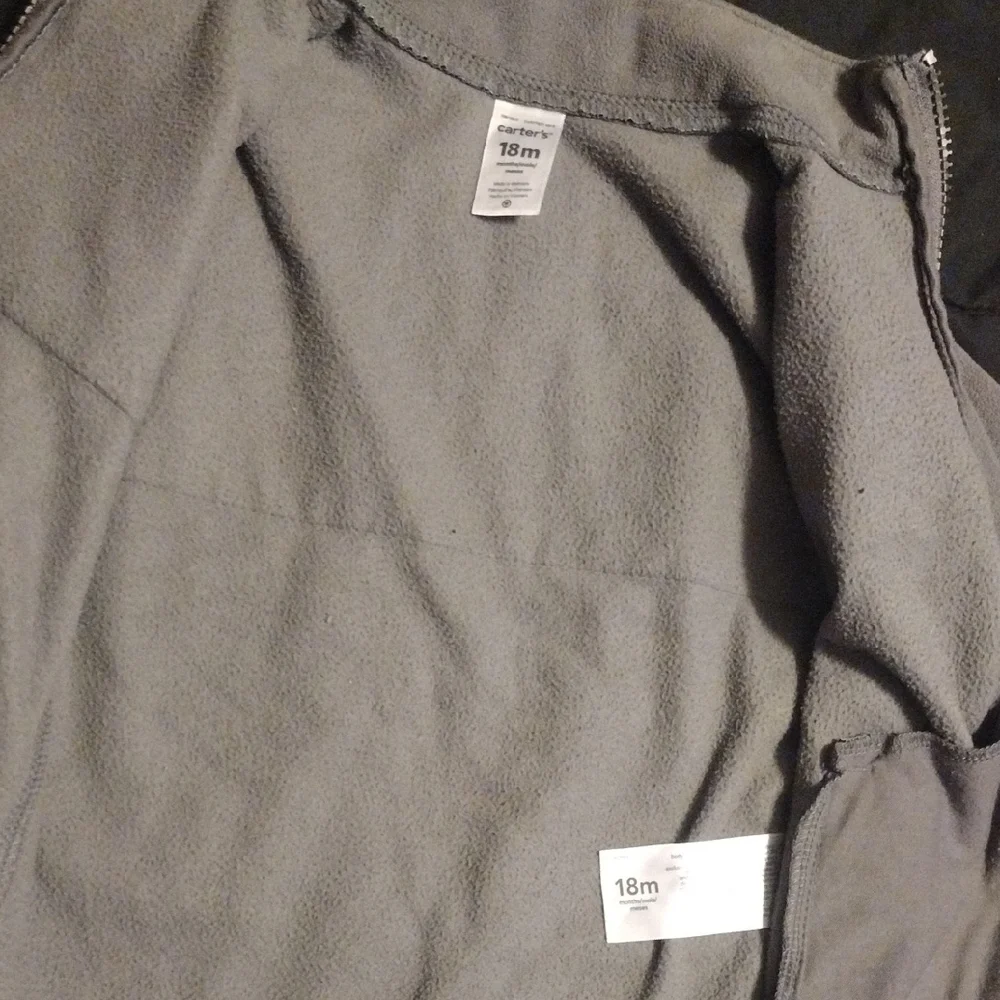 Carter's Kids Gray and Black Puffer Jacket - Picture 7 of 7